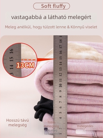 Gyerekeknek készült thermális nadrág magas derékkal, 92% poliészter, keverék rostok, lányoknak 8+ évesek, őszi-téli