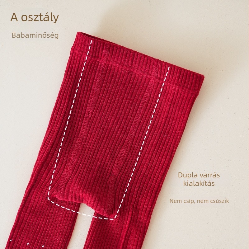Gyerekeknek készült puha pamutból készült leggings kristálydíszítéssel, tavasz–ősz, magas elasztikusság, 3–8 év