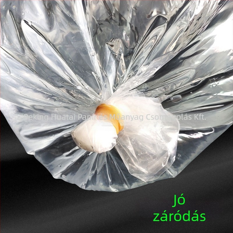 Élő díszhalak csomagoló taska szállításra, négyszögletes lapos aljzattal, vastagított műanyag