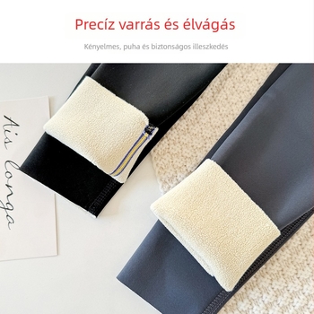 Lányoknak készült jóga nadrág fleece belsővel, nylon 75,4%, magas derék, 9/10 hossz, elasztikus derék