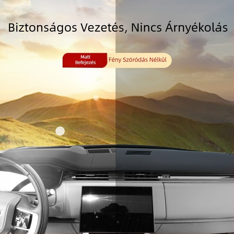 A bőr belső központi műszerfal napvédő mat Tiggo 5X-hez, varrott szegéllyel, Luochi márka, minden évszakban alkalmas