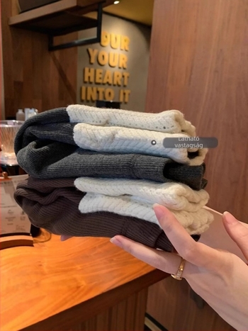 Gyerekeknek pamut leggings fleece béléssel, koreai stílus, középmagas derekú, őszi-téli 2024, 3–8 éveseknek