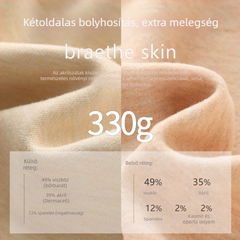Gyerekeknek készült piros selyem-kasmír keverékű melegítő leggings, magas derekú, téli viselet