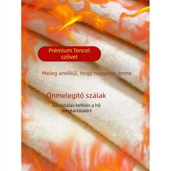 Női önmelegítő T-shirt mock nyakkal, hosszú ujjú, karcsú szabás, Derong anyag (poliészter)