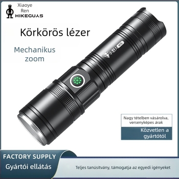 P50 Kültéri LED Munkalámpa, 20W, újratölthető, teleszkópos zoom, alumínium ötvözet test, 4000mAh/2600mAh, 200–500 m hatótávolság