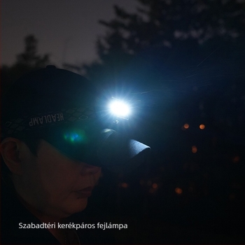 Fejlámpa USB-s újratölthető XTE LED-del, 20W, 50–100 m hatótávolság