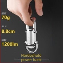 COB kulcstartó mini munkalámpa USB újra tölthető alumínium ötvözet, 1200lm, 1000mAh, 60 perc töltés, 150° fénycsóva, Modell JELS-H