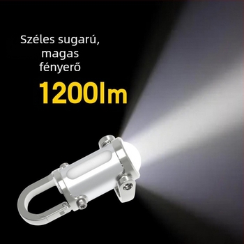 COB kulcstartó mini munkalámpa USB újra tölthető alumínium ötvözet, 1200lm, 1000mAh, 60 perc töltés, 150° fénycsóva, Modell JELS-H