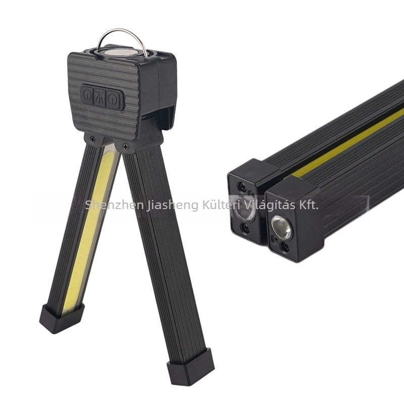 Mágneses, összecsukható COB LED munka lámpa, 1200 mAh akkumulátorral, kézi működtetés, 3 W, akár 50 m hatótávolság