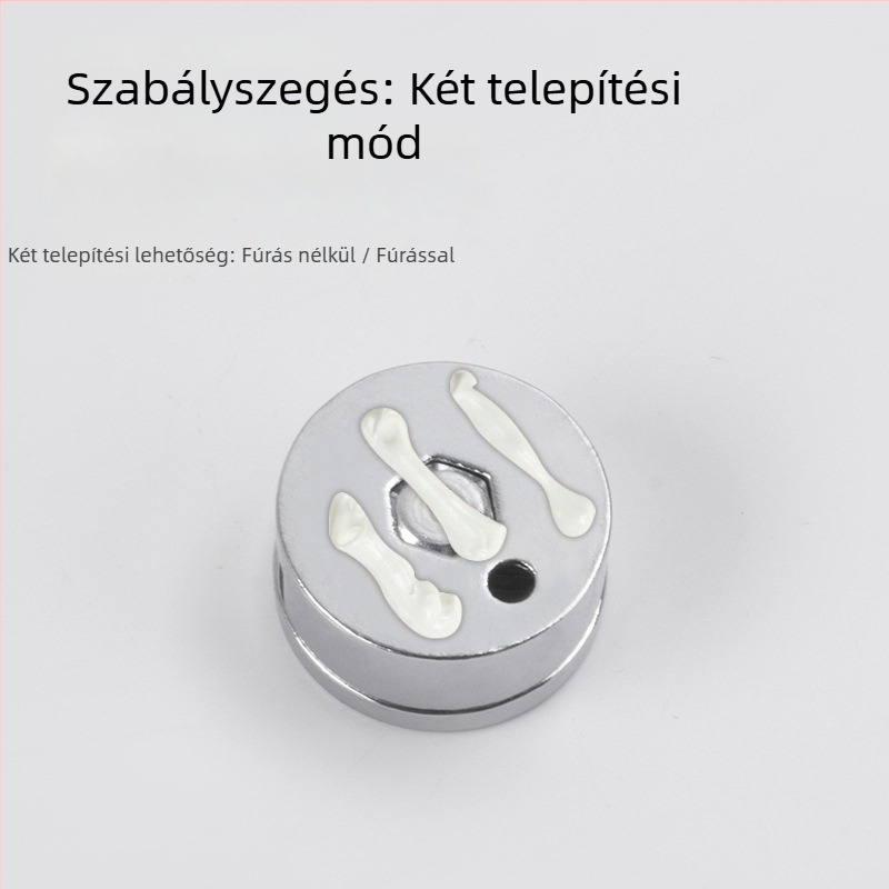 Üveg tükör klipe, cinkötvözet, elektroplatinált, falra szerelt fürdőszobai tükör tartó