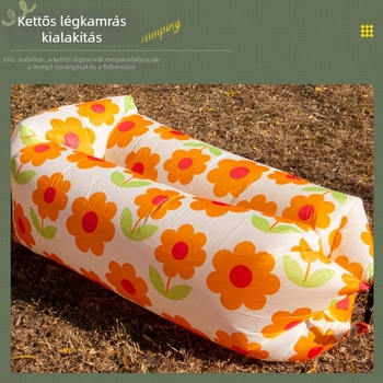 Többfunkciós felfújható kanapé otthonra, utazáshoz és szabadtéri összejövetelekhez; hordozható kanapé összecsukható matraccal.