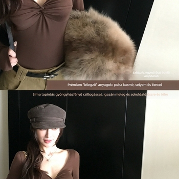 Luxusos bolyhos rayon alap T-shirt csomó részlettel, nyomásmentes szabás