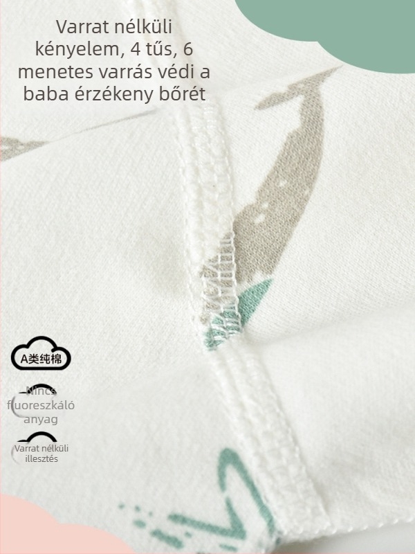 Pamut baba ruházati készlet 0–3 hónap: uniszex hosszú ujjú body és pizsama készlet