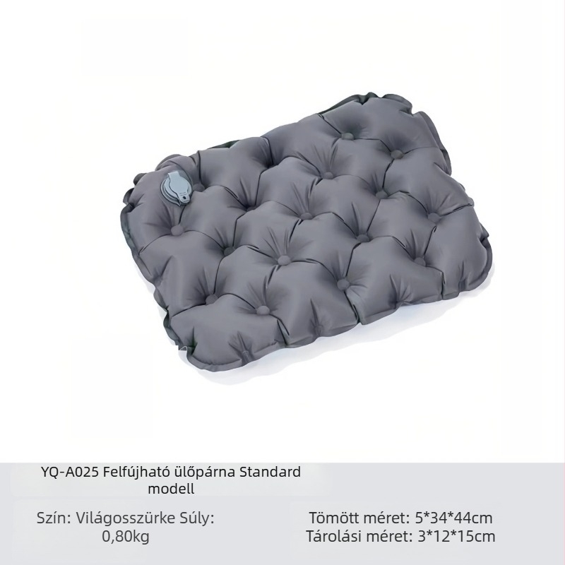 Kültéri felfújható ülőpárna – ultra könnyű, nylon, 1–2 főre, 80 g