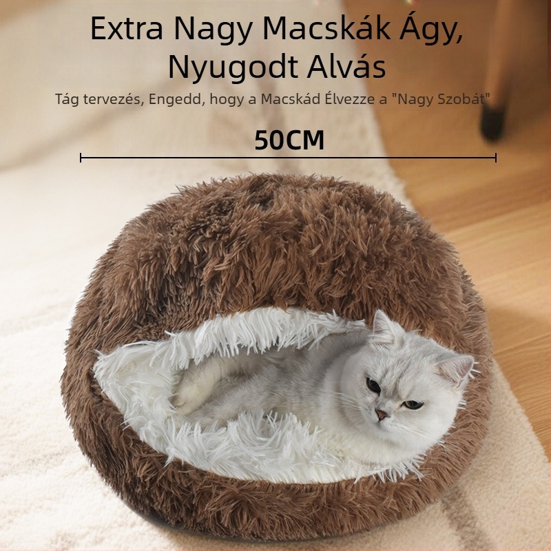 Macskafészek, egész évben meleg, PP cotton anyag, macskáknak, háziállatok fészkei és ketrecek