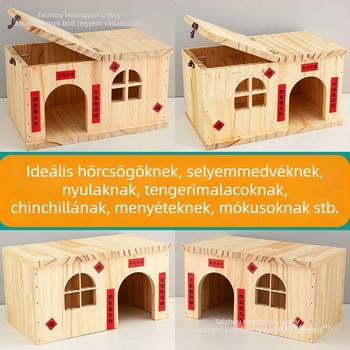 Crispy fa hamster ház – anyag: fa; márka: Crispy; megfelelő hörcsög számára