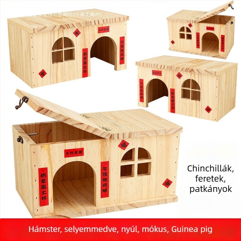 Crispy fa hamster ház – anyag: fa; márka: Crispy; megfelelő hörcsög számára