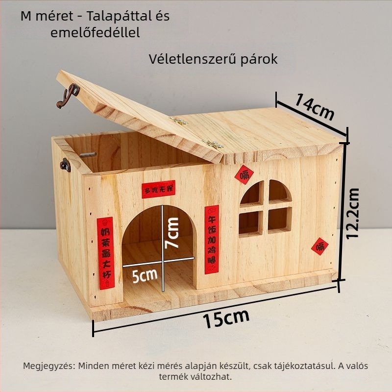 Crispy fa hamster ház – anyag: fa; márka: Crispy; megfelelő hörcsög számára