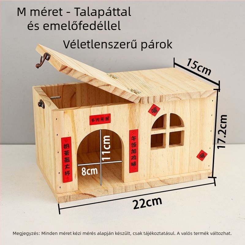 Crispy fa hamster ház – anyag: fa; márka: Crispy; megfelelő hörcsög számára