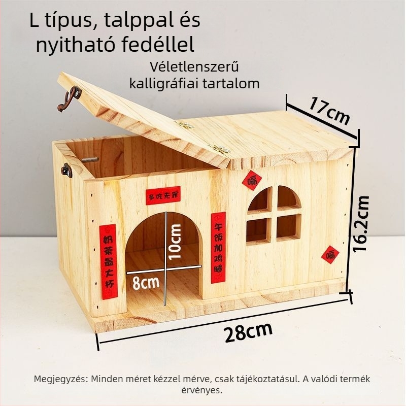Crispy fa hamster ház – anyag: fa; márka: Crispy; megfelelő hörcsög számára