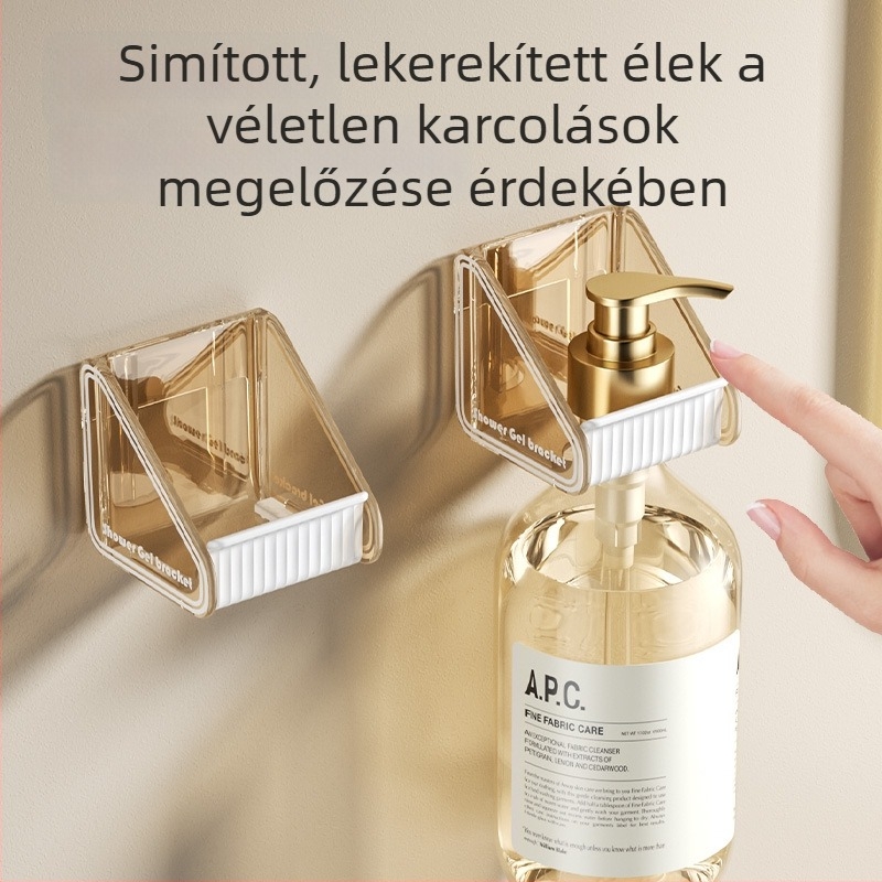 PS műanyag falra szerelhető zuhanytartó, 1 szintű, fényes felület, állítható, teherbírás 1–5 kg