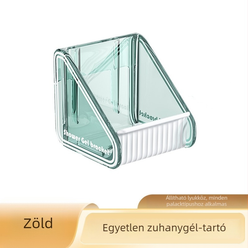 PS műanyag falra szerelhető zuhanytartó, 1 szintű, fényes felület, állítható, teherbírás 1–5 kg