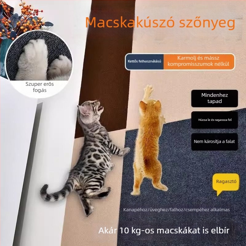 Önkleb ragasztós macska karmolás falvédő – falra helyezhető, kopásálló védő
