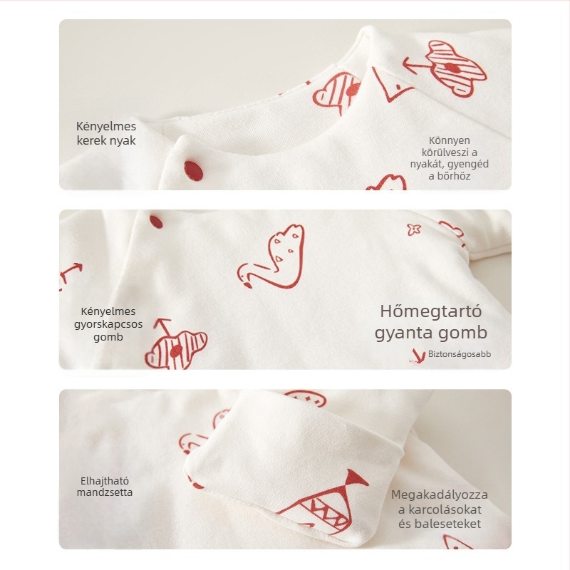 Baba kimono felső – 100% pamut, kerek nyak, uniszex, újszülött, téli verzió