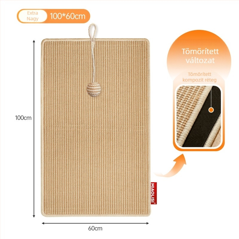 Macska karmolószőnyeg - falra szerelhető, jutából, tartós, karcolásálló