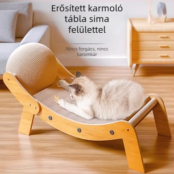 Macska karmoló deszka szisal és hullámkarton fészkelőhellyel, beépített fekvőhellyel