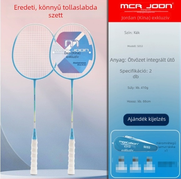 MCR JODN Tollaslabdaütő Készlet (2 db) – keret vasötvözet, tömeg 95–100 g, markolat vastagsága G4, egyenes nyél