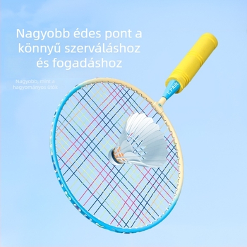 Gyerekeknek szóló tollaslabdaütő-készlet (kétütő) – Paul's Choice, vasötvözet keret, rostos damilok, közepes keménységű, badminton és teniszezéshez, 3–12 évesek