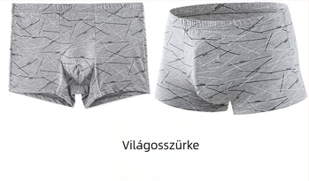 Pamut mintás férfi boxerek, légáteresztő, 100% pamut, nagy méret, fiatal diákoknak