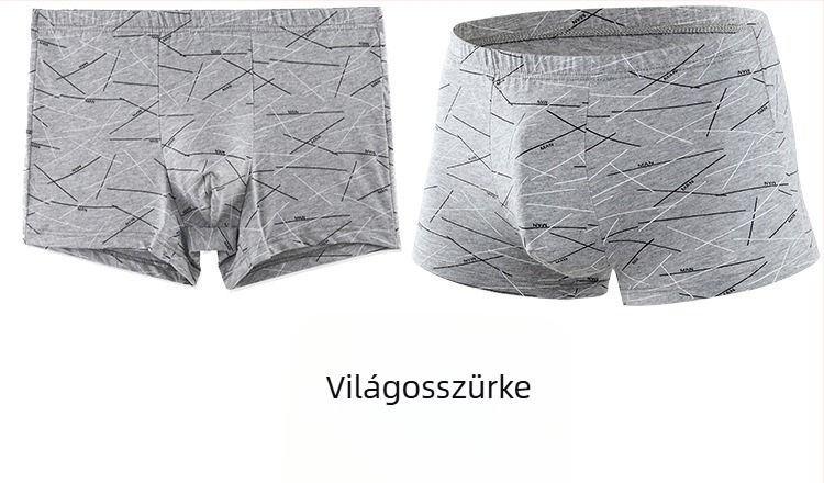 Pamut mintás férfi boxerek, légáteresztő, 100% pamut, nagy méret, fiatal diákoknak