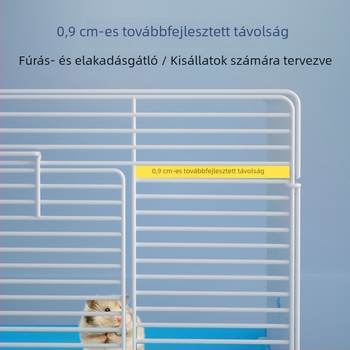 Hámsterketrec, 47 cm, alap, elválasztóval, kisállatok számára