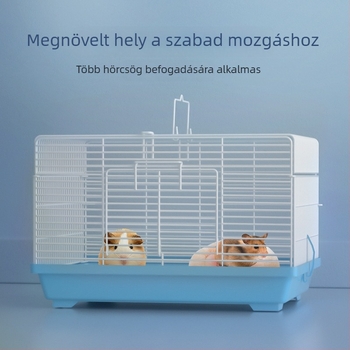 Hámsterketrec, 47 cm, alap, elválasztóval, kisállatok számára