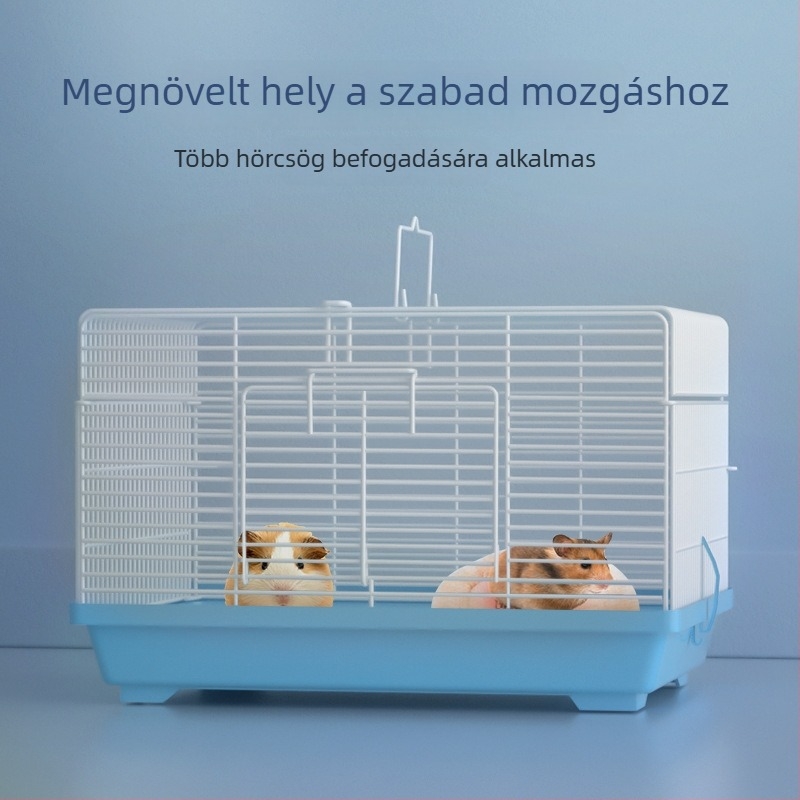 Hámsterketrec, 47 cm, alap, elválasztóval, kisállatok számára