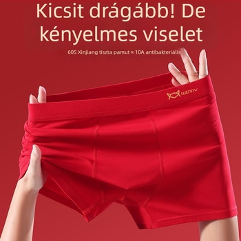 Férfi antibakteriális pamut alsónadrág középmagas derekú klasszikus szabás, fő anyag 95–100% pamut, ágyék rész 90–95% pamut, minden szezonban