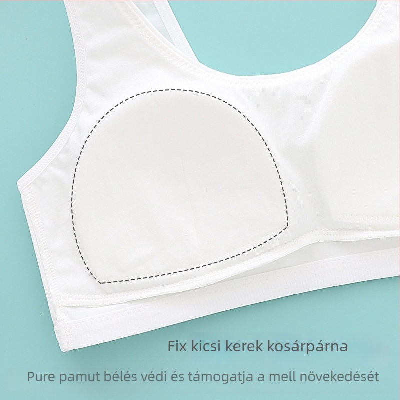 Kétfázisú melltartó 12–15 éves lányoknak; modal anyag; teljes kosár; acélalátét nélkül