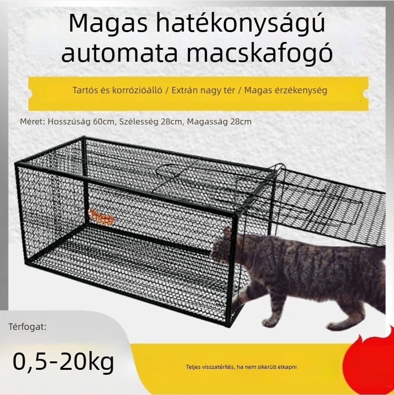 Rozsdamentes acél macska csapda