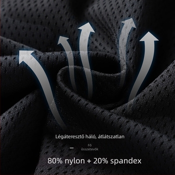 Férfi nyári ice silk rövidnadrág, hálós szellőzésű, laza szabású