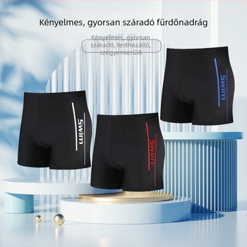 Férfi úszónadrág, gyorsan száradó, kényelmes, nagy méret, strand és medence, verseny-stílusú rövidnadrág