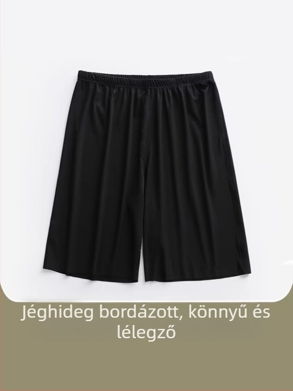 Férfi ice silk rövidnadrág nyárra, egyenes szabású, mikro rugalmasság, 75% poliészter