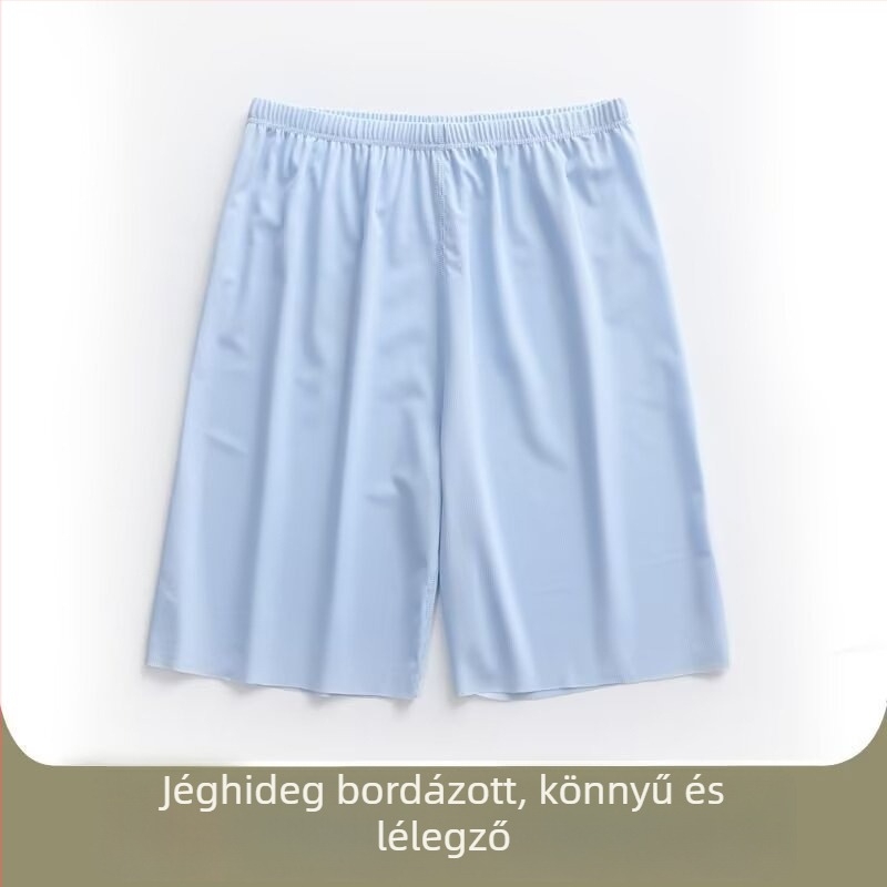 Férfi ice silk rövidnadrág nyárra, egyenes szabású, mikro rugalmasság, 75% poliészter
