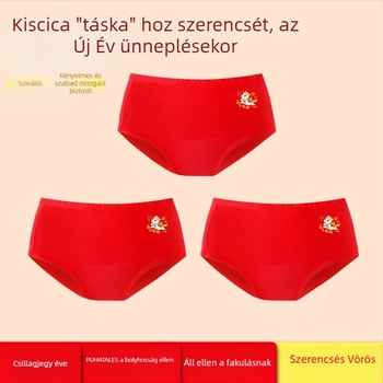 Lányoknak szóló pamut háromszög alakú alsónemű, középmagas derékkal, 95% pamut, Biztonsági osztály A, 8 éves kortól