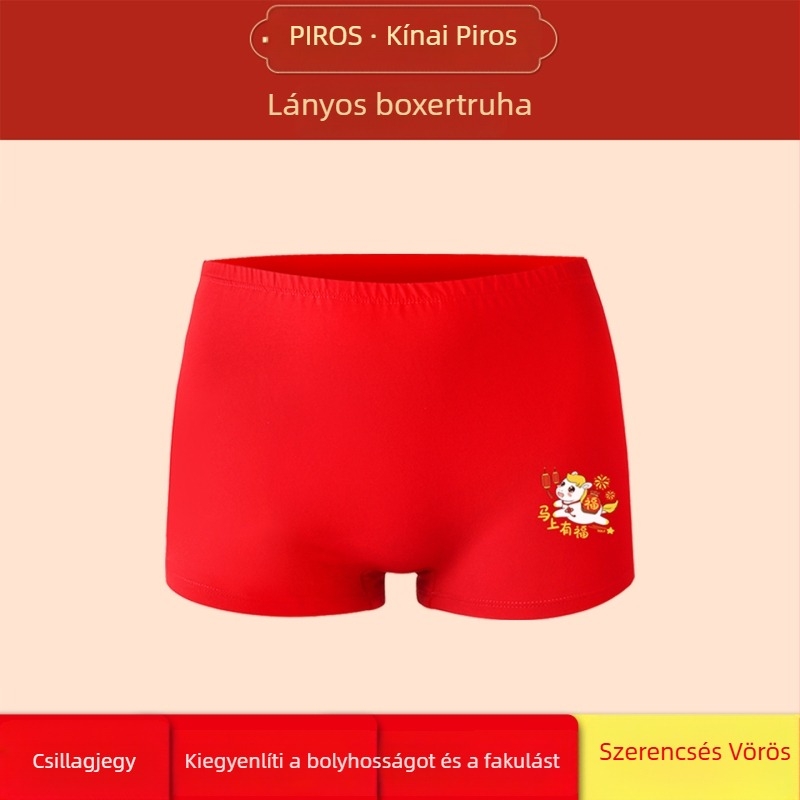 Lányoknak szóló pamut háromszög alakú alsónemű, középmagas derékkal, 95% pamut, Biztonsági osztály A, 8 éves kortól