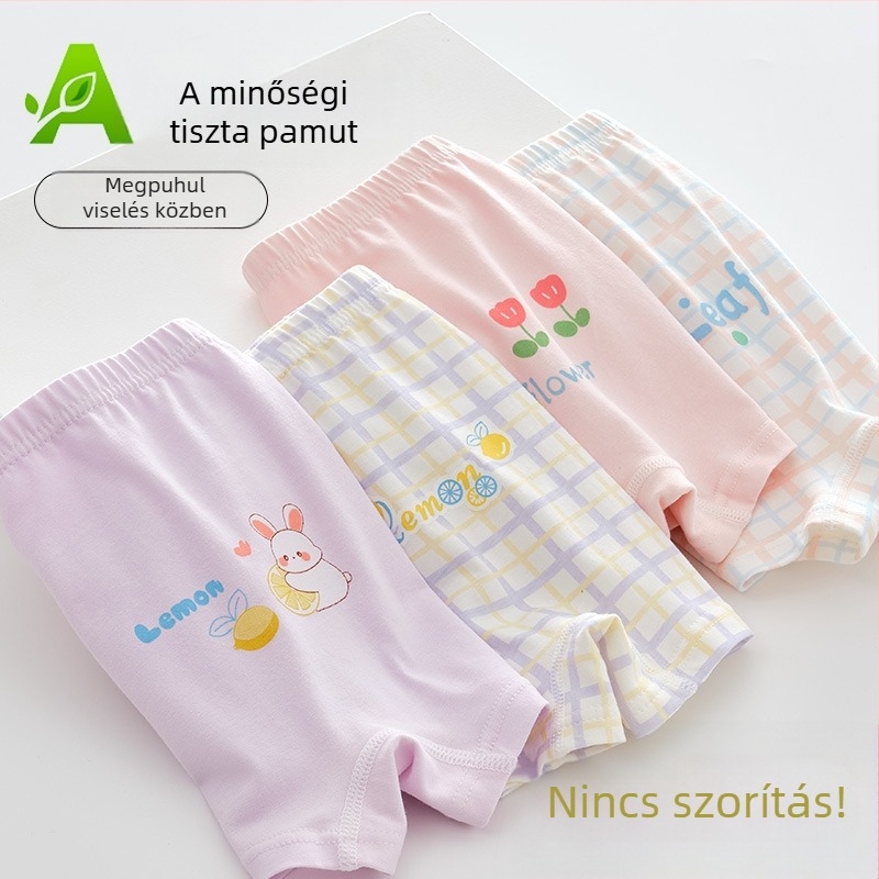 Lányok számára pamut boxer alsónadrág - 95% pamut, kényelmes, nem szorít, 3-8 éveseknek