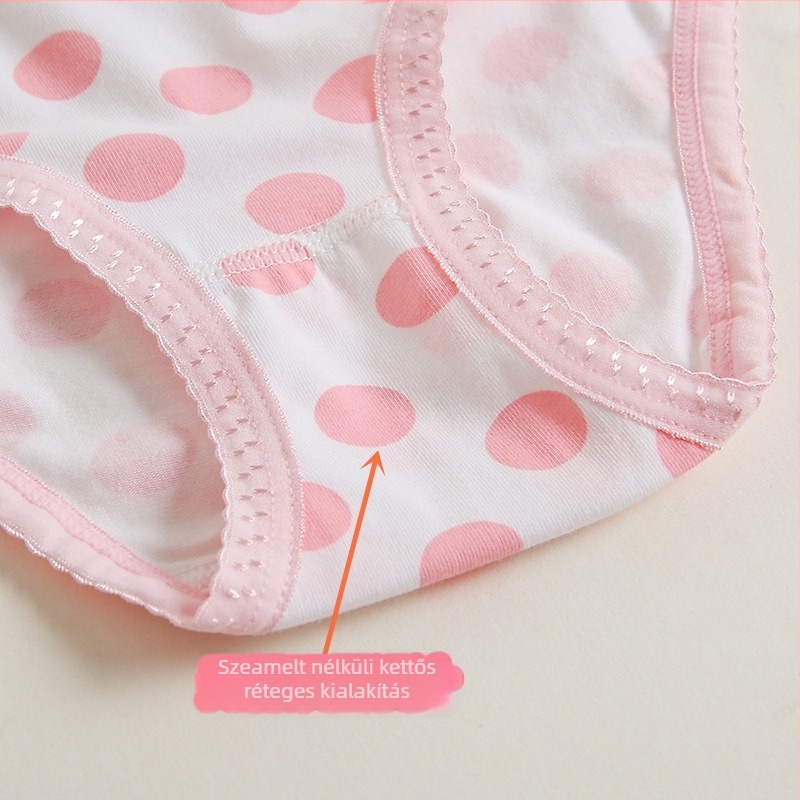 Gyerekeknek szóló pamut alsónemű lányoknak, 95% pamut Lycra-val, A osztályú biztonság, Guona márka, 3–8 éveseknek, 4 darabos készlet, ágyéki varrat: 4 tű 6 fonal, nyár 2022