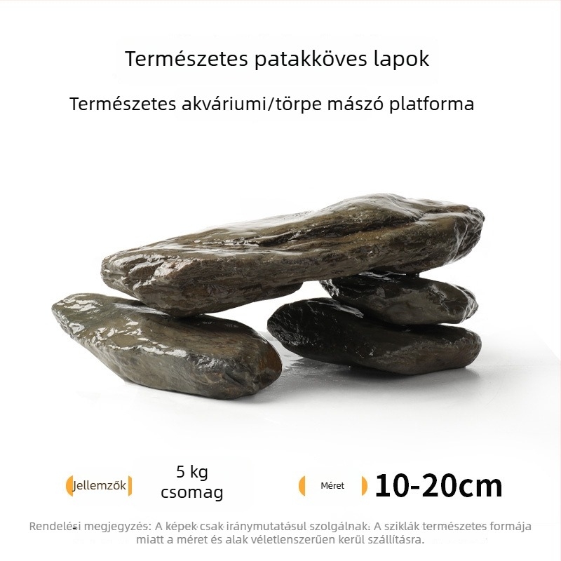 Akvarisztikai tájépítő kő – természetes nyers kő, fő kő és kő töredékek, aljzatos homok, 60 darabos doboz