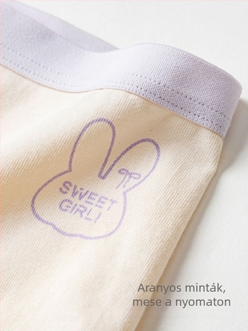 Gyerekeknek készült bambuszrostos alsóneműk, 67% regenerált cellulóz, A osztály, lányoknak, BODENGLI, nyár 2025, varrat nélküli